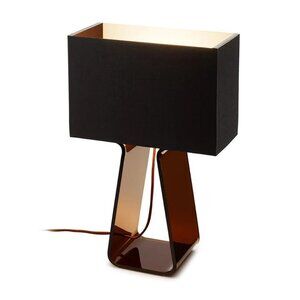 Tube Top Table Lamp - Charcoal W/Dimmer